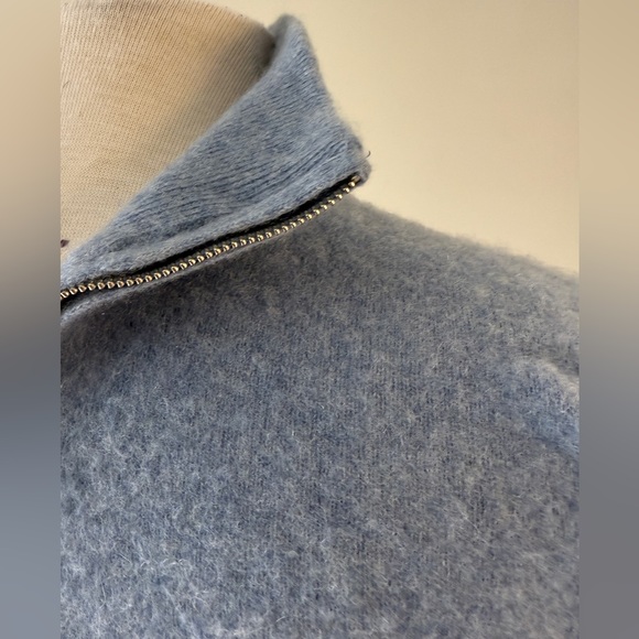 Tahari  Fuzzy and Cozy 1/4 Zip-Up Men’s Pullover, Blue, XL. - Picture 5 of 10